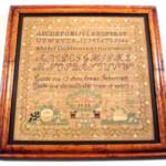 Dolly O Howe worked in 1828.  Fine Western Massachusetts Sampler