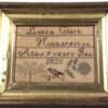 Wonderful Massachusetts miniature sampler by Louisa Clark, Hubbardston (MA) 1825